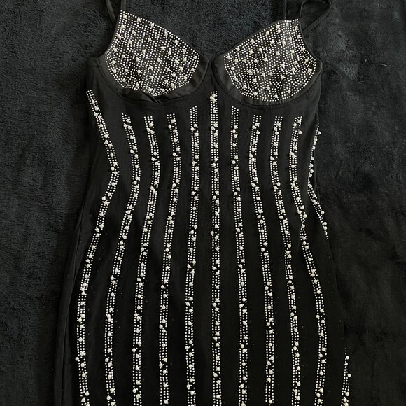 Shopdenoa Tai Limited Edition Dress | Black & Silver | M - Picture 1 of 3